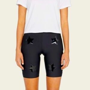 Ultracor Women's Black Aero Lux Knockout Star Motif Legging Shorts Size XS
